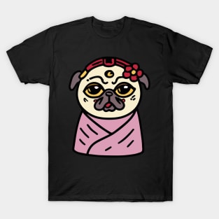 Geisha Pug Dog Lover Puppy T-Shirt